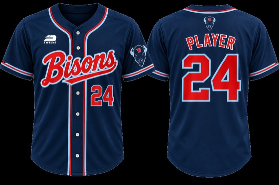 Flyin' Bison navy jersey