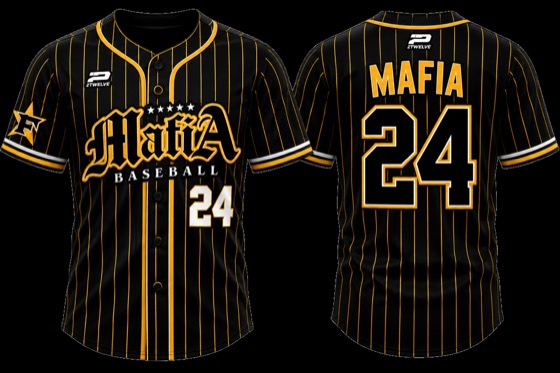 5Star Mafia black pinstripe jersey