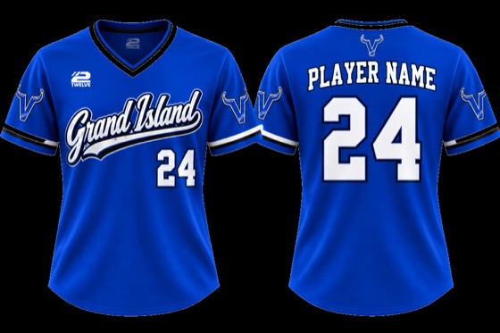 Grand Island Little League blue jersey