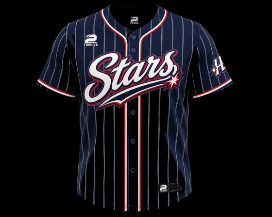 Hollywood Stars navy pinstripe jersey
