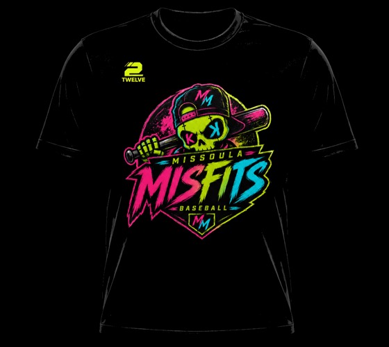 Missoula Misfits practice tee — black
